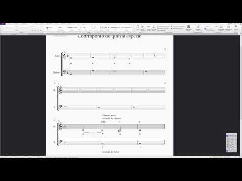 Contraponto de quinta espécie a duas vozes