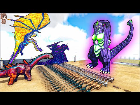 Super Godzilla VS Mod Bosses Part2 | ARK Mod Battle Ep.186