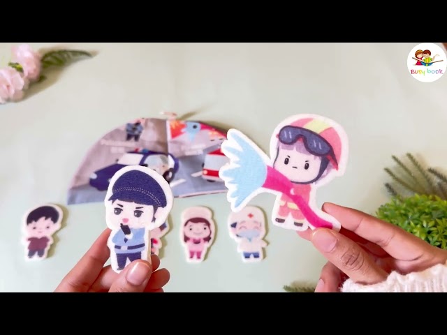 كتاب قماشي تفاعلي (المهن)