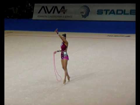 Evgenia Kanaeva with rope: Rythmic Gymnastic EC in Bremen 2010