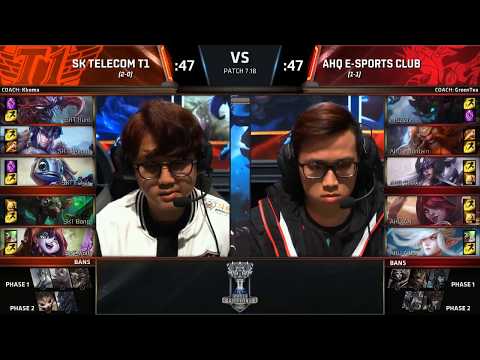 SKT FAKER (Fizz) vs AHQ highlights | 2017 World Championship Group stage Day 3