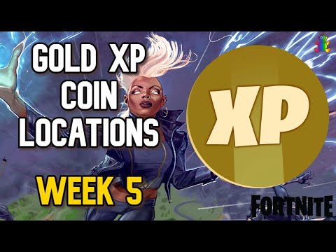 All GOLD XP COIN LOCATIONS IN FORTNITE SEASON 4 Chapter 2 (WEEK 5)