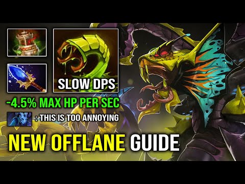 NEW 7.32e Offlane Venomancer Guide - 4.5% Max HP Per Second Brutal Poison Slow DPS Dota 2