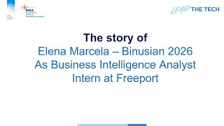 Intern sebagai Business Intelligence Analyst di Freeport