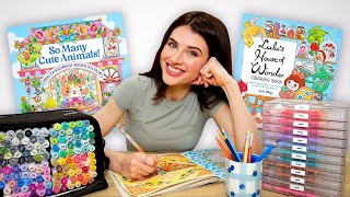 COZY COLORING VLOG 🌈 New Coloring Techniques, Coloring Book Haul & Coloring with Acrylic Markers