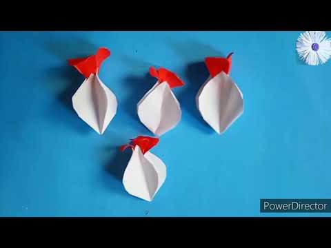 How to make ★Bleeding-Heart  Vine ★ flower by colour paper.