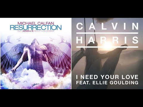 Michael Calfan - Resurrection (Axwell's Recut Club Version)/Calvin Harris - I Need Your Love