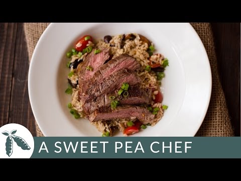 Brown Rice Pilaf with Flank Steak | A Sweet Pea Chef