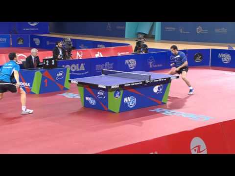 Simon GAUZY FRA  face à Marcos FREITAS POR - tennis de table 2015