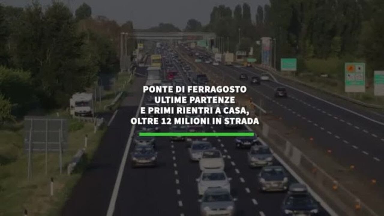 Ponte di ferragosto: ultime partenze e primi rientri a casa, oltre 12 milioni in strada