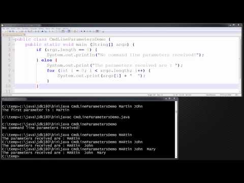 Java Tutorial - Command Line Arguments Video