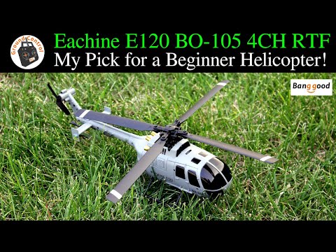 My Pick for a Beginner Micro Helicopter! Eachine E120 BO-105 6Axis Gyro Optical Flow Flybarless RTF