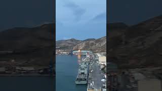 Royal Caribbean Allure of the Seas leaving port of Cartagena, Spain