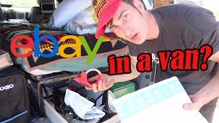 Making Money Selling on eBay While Living in a Van? | My simple eBay shipping campervan setup