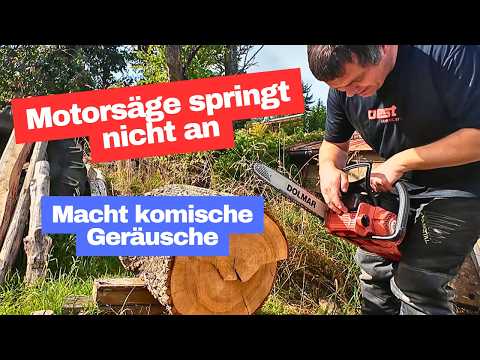 Chainsaw won't start and makes strange noises