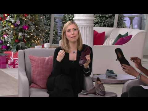 Clarks Leather Lace-up Sneakers - Lorry Grace on QVC