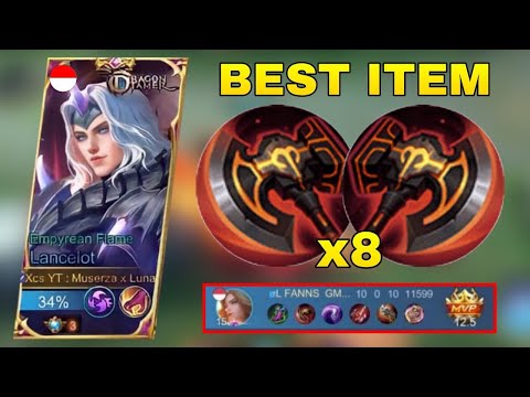 THIS LANCELOT WAR AXE X8 WILL INSTAN KILL TO ENEMY! TOP GLOBAL LANCELOT - MLBB