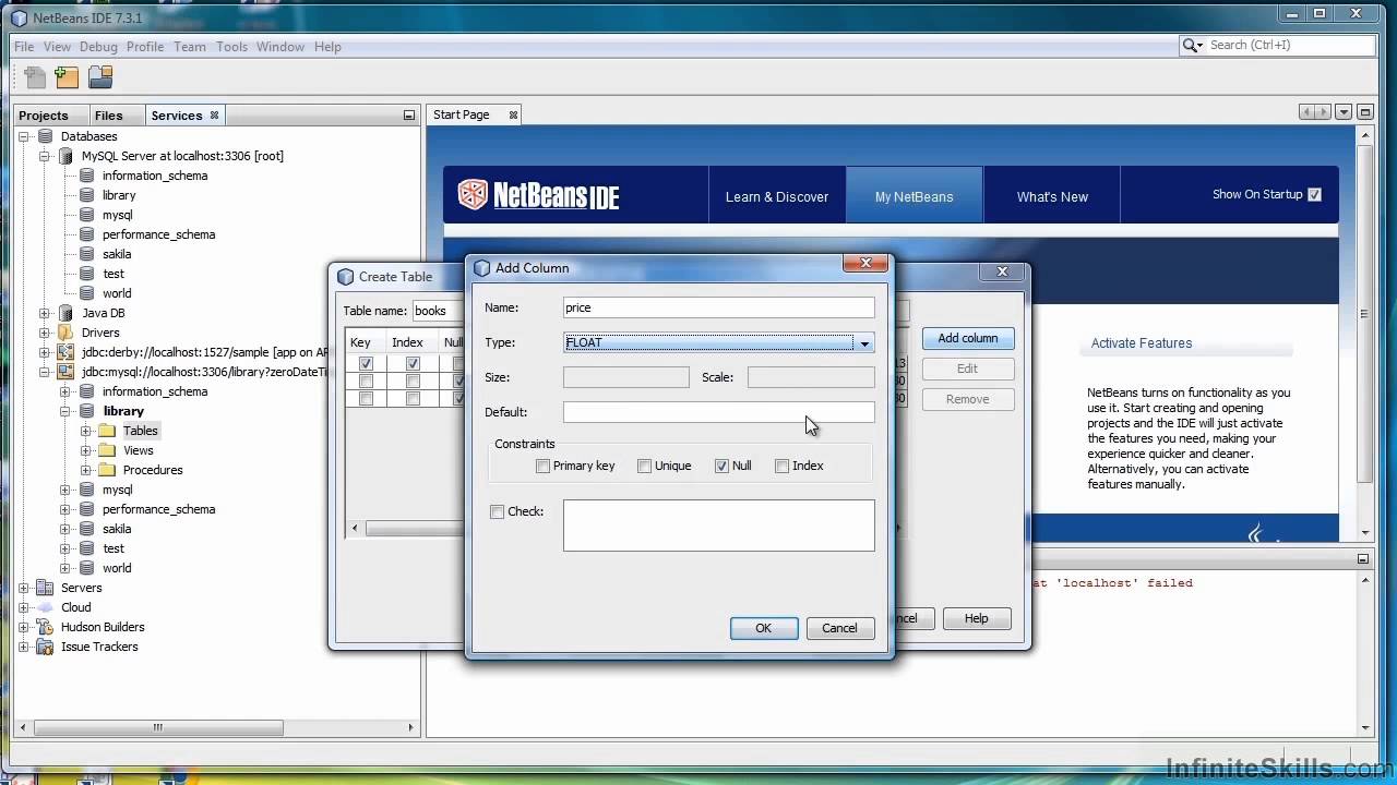 Java Database Programming Tutorial | Creating Table In NetBeans