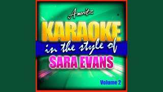 Why Should I Care (In The Style Of Sara Evans)