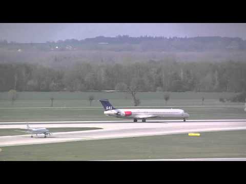SAS　MD-82　takeoff at munich airport