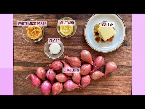Divine miso butter roasted shallots