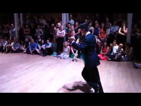  Sebastian Achaval  and  Roxana Suarez  are  dancing  to  a  tango  at  Łódź Tango Salon Festival  in  2014