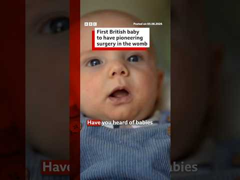 First British baby has life-changing surgery in womb. #BBCNews