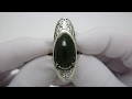 Відео огляд Срібна каблучка з нефритом 1кю