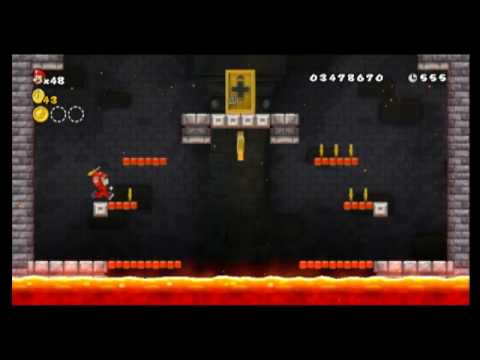 New Super Mario Bros. Wii - Star Coin Location Guide - World 5-Castle | WikiGameGuides