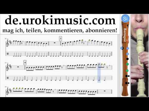 Blockflöte B. Lernen Shakira Can't Remember to Forget You Teil#1 Blockflötenunterricht Noten