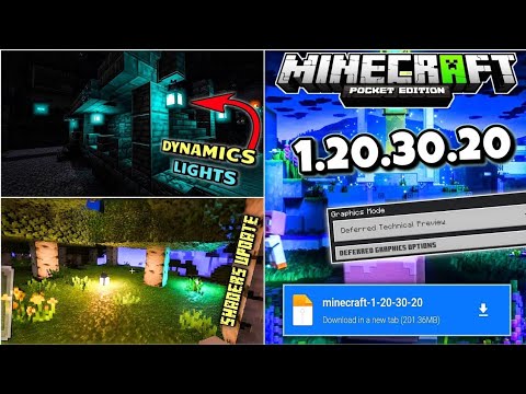 Minecraft PE 1.20.30.20 Official For Android || Shaders Graphics Update & New Trades