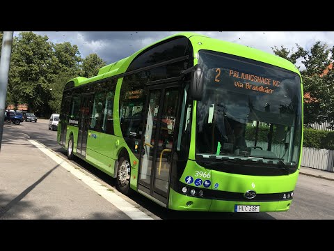 Bus ride line 2 from Mejramvägen to Nyköping bstn.