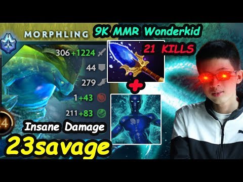 23savage - [Morphling] Wonderkid 9K Carry IMBA Damage 1 shot Deleted Dota 2 7.22 pro Gameplay