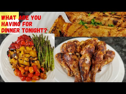 BBQ Chicken Dinner | With Grilled Potatoes and Grilled Veggies