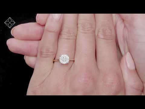 NDE6236 - 0.50ct Lab Diamond Cluster Solitaire Ring H/Si in 9K Gold