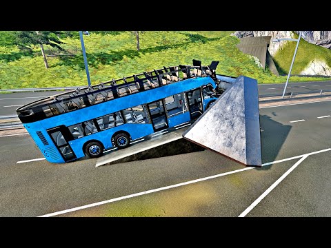 Cars vs Spinning Roller – BeamNG.Drive