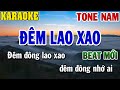 Karaoke Đêm Lao Xao Tone Nam | Karaoke Beat | 84