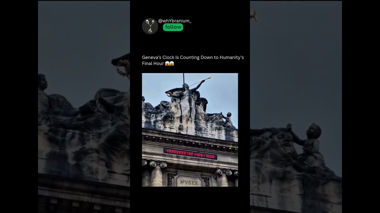 This clock in Geneva is counting down to the END!