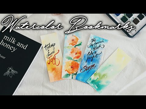 DIY: Bookmarks & Watercolor Techniques for Beginners | Watercolor DIY | How To Make Bookmarks