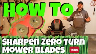 How to Sharpen Zero Turn Lawn Mower Blades  | 2020 Toro Timecutter MyRide