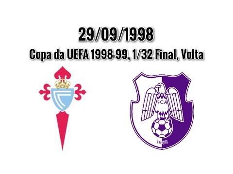 CELTA - FC ARGEȘ PITEȘTI, Copa da UEFA 1998-99. 1/32 Final, Volta. Partido completo.