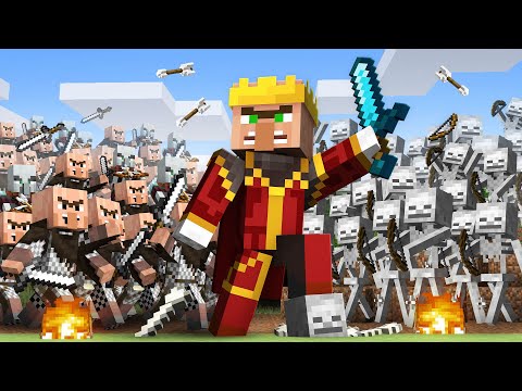 Villager and Pillager Alliance vs Skeleton King - Minecraft Animation Movie
