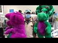 THRIFTED 1992 Vintage 4 Feet Tall Barney Baby Bop RARE Plush