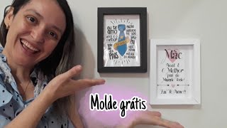 Quadro decorativo com moldura de papel, para o dia dos pais 🧔