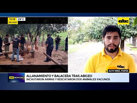 Allanamiento, balacera y detención de presunto abigeo en Alto Verá