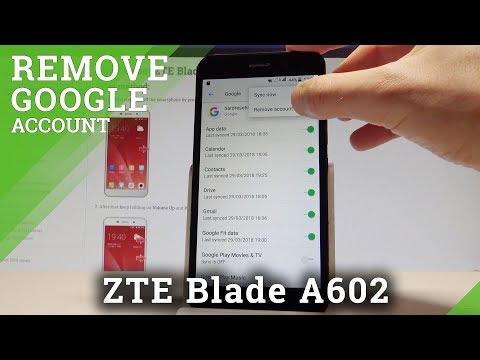 How to Remove Google Account on ZTE Blade A602 - Sign Out Google Account |HardReset.Info