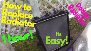 How to replace radiator in Dodge Durango. Durango radiator change.