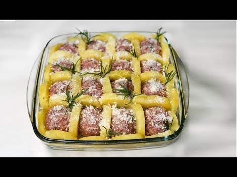 POLPETTE CON PATATE AL FORNO | RICETTA FACILE E GOLOSA