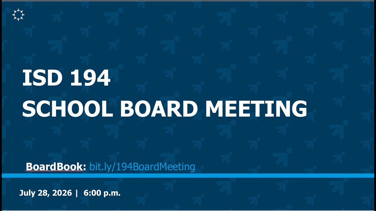 Board of Education Meeting - July 28, 2026