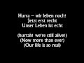 Hurra! Wir leben noch! lyrics and translation [HD ...